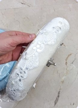 Bebek Şekeri Sunum Sepeti / Havluluk : Metal Ayaklı Yuvarlak