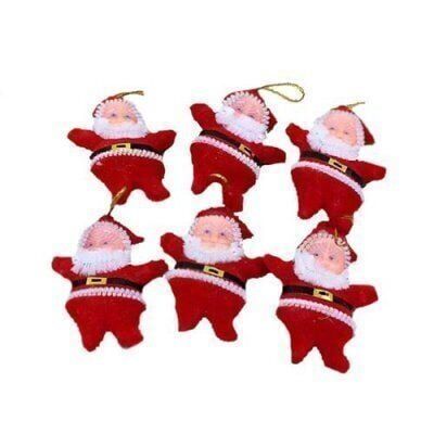 6'lı Mini noel baba süsleri