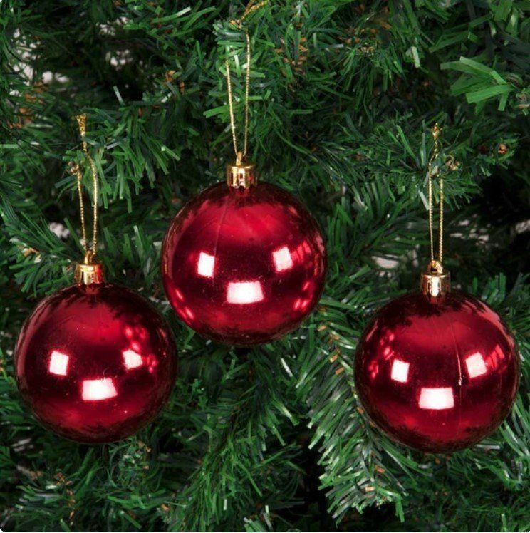 6 lı 8 CM cici yılbaşı ağaç süsü