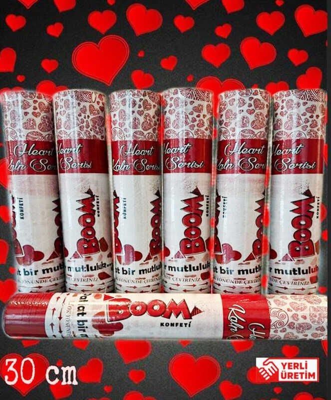 KONFETİ BOOM KALP ATAR 30 CM