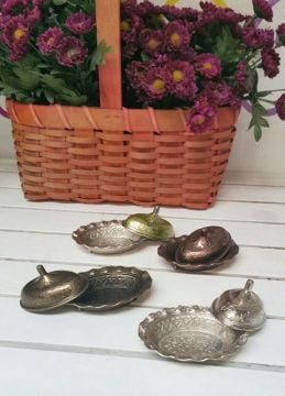Dalgalı Kenar Oval Lokumluk ( Zamak Metal )