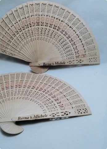 İsme Özel Çiçekli Ahşap Yelpaze ( Püskül Takılabilir )