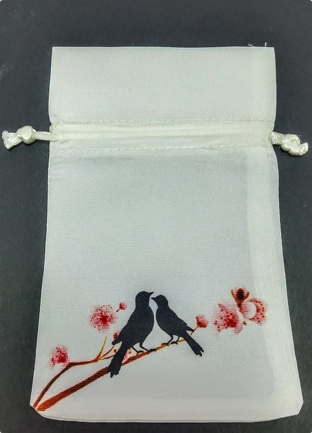 20 Adet Dalda Kuşlar Figür Baskılı Kese