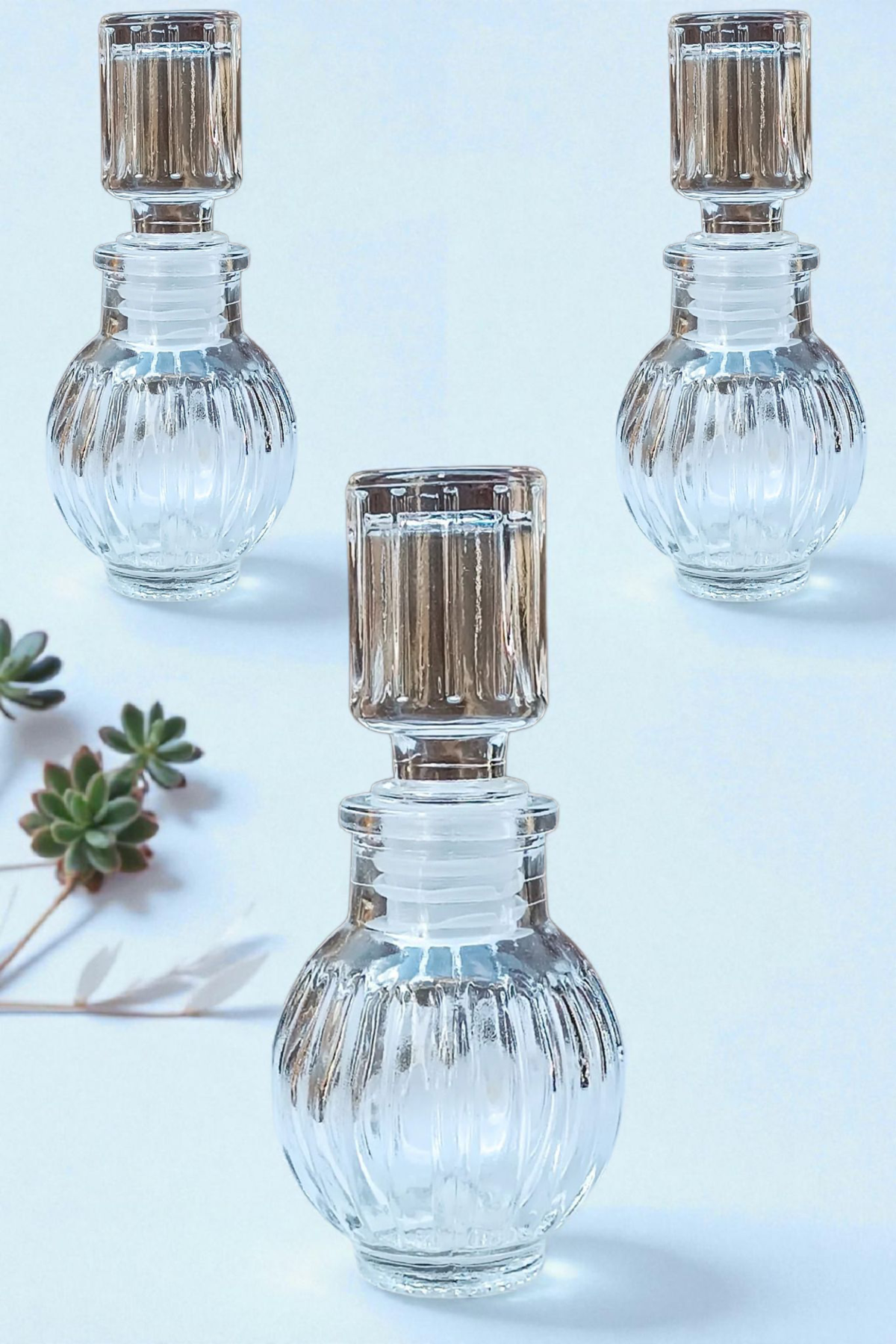 120 Adet Kristal kapaklı 50cc cam şişe