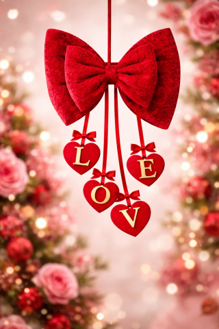 Kalp motifli kadife LOVE sevgililer günü dekorasyon fiyoku