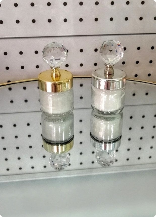 20 li Kristal Tepelikli Mumlu Cam Kavanoz
