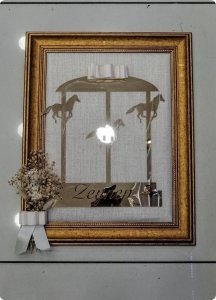 Ahşap Çerçeveli Atlı karınca Kapı Süsü