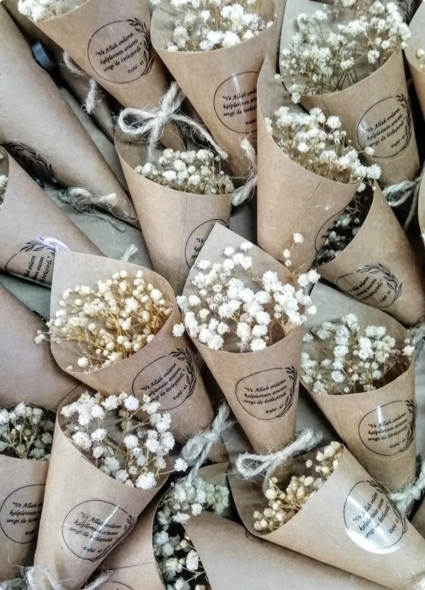 25 li Süslü Demet çiçekli Magnet (Söz, Nişan, Nikah, Şekeri)