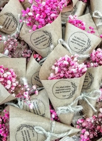 25 li Süslü Demet çiçekli Magnet (Söz, Nişan, Nikah, Şekeri)