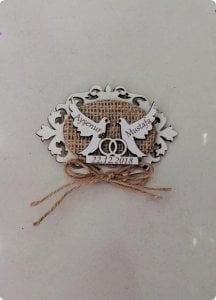 50 Li Kuşlu Ahşap desenli çiçekli söz,nişan,nikah şekeri
