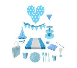 MASA ÖRTÜSÜ PUANLI MAVİ 108*180cm