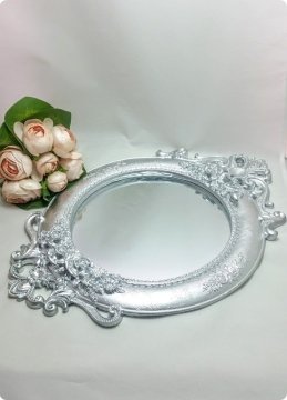 Polyester Aynalı Tepsi / Supla Gümüş
