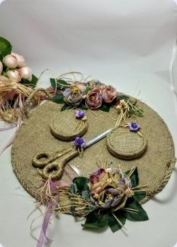 Süslü Natural  Yüzük Tepsisi