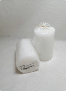 MUM SİLİNDİR BÜYÜK 430 GR 7X12 CM BEYAZ