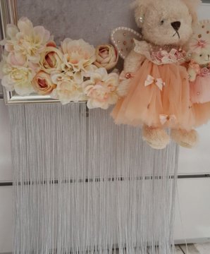 Süslü; 40*60 cm Kız Bebek Odası Ayıcıklı Kapı Süsü