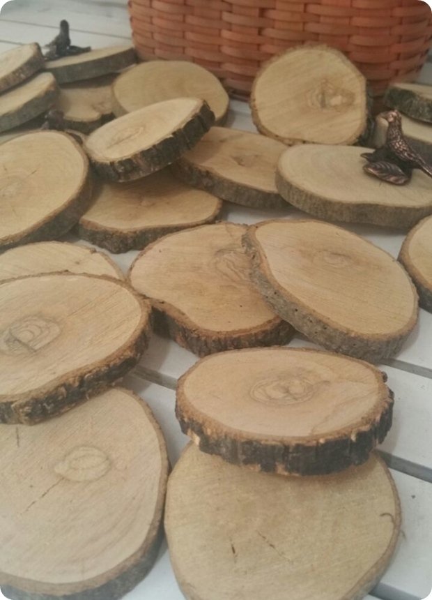 50 Adet Baskısız Doğal Ahşap, 6-8 cm Ağaç