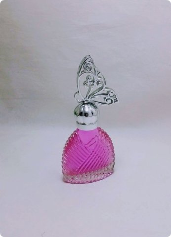 12 li 3 boyutlu pvc kelebek Tepelikli Diva Yassı Cam Kolonya Şişesi 50 cc