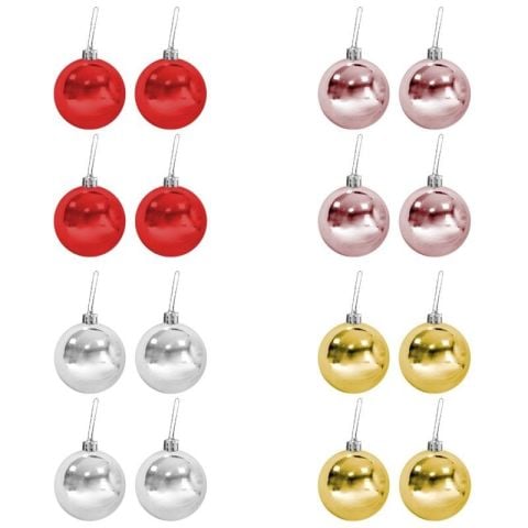 6 Lı 8 CM Cici Top yılbaşı ağaç süsü