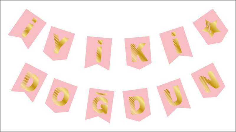 FLAMA İYİKİ DOĞDUN PEMBE