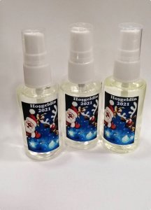 50 cc Yılbaşı Hediyelik Spreyli / Fısfıslı Pvc Kolonyalı Şişe