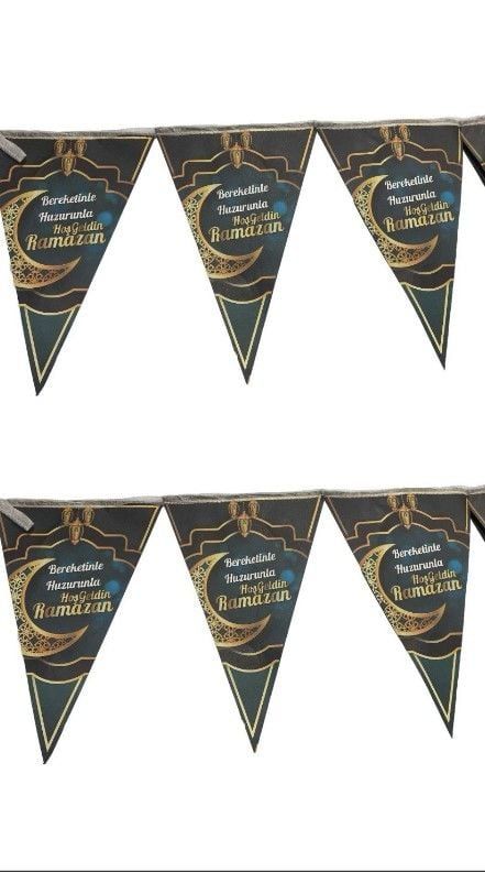 Hoşgeldin Ramazan Üçgen Flama