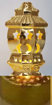 12'li Ramazan Ayaklı Led Işık Gold Renk Gün Işığı MZ6200-235