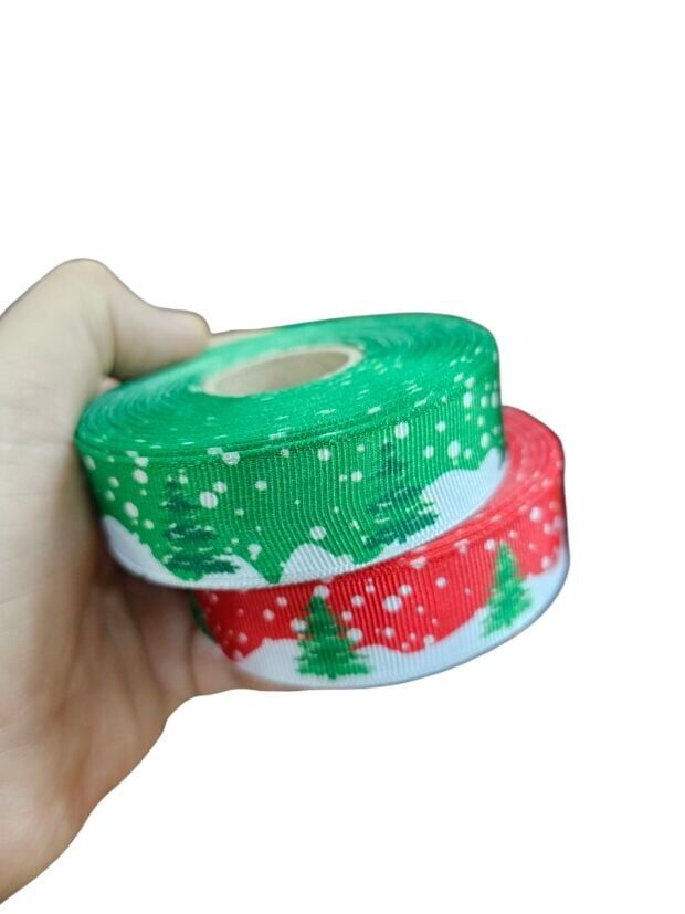 2,5 Cm (20 Mt.) Yılbaşı Ağaçlı Grogren Kurdele