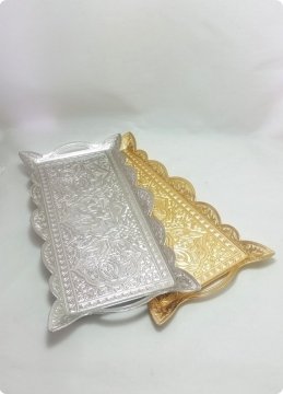 Söz/nişan yüzük Tepsisi (Dikdörtgen- metal)