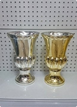 Kupa Tabanı Süslü Model Cam Vazo (28cm)