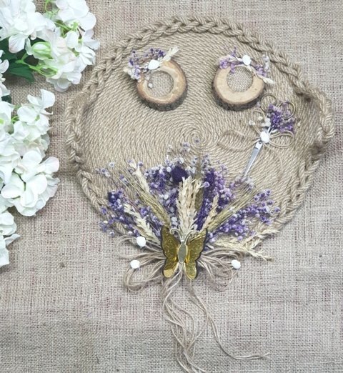 Hasır örgülü Yüzük tepsisi