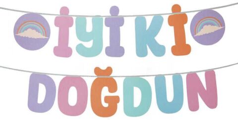 FLAMA İYİKİ DOĞDUN MAKARON KALİGRAFİ