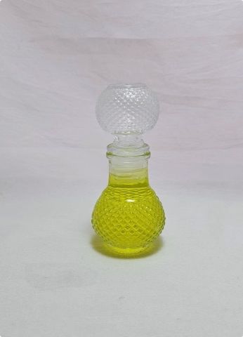 50 cc Kristal Cam Kapaklı Yuvarlak Cam Şişe