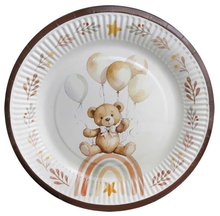 8 Lİ TABAK AYICIK RETRO KARTON 300 GR 23 CM