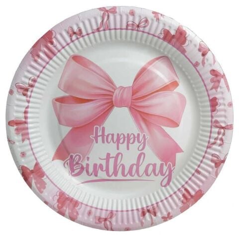 8 Lİ TABAK FİYONK HAPPY BIRHDAY KARTON 300 GR 23CM