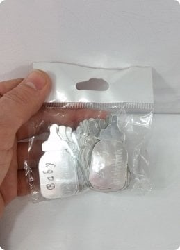 25 Ad (4 Cm) Bebek Biberon Lazer Kesim Pleksi Ayna