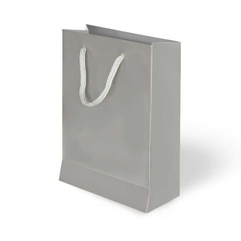 25 Li 20x25 Cm Düz Gümüş Körüklü Karton Çanta / Poşet