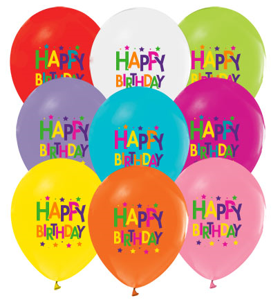 100 LÜ BALON HAPPY BIRTHDAY SUPERSTAR 12 İNC