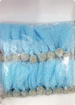 50 li Hazır Lavantalı Organze Tül / Karlı