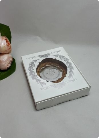 10 Lu (12x15x3 Cm) Pencereli Karton Dikdörtgen Karton Yasin,Tesbih Kutuları (Baskılı)