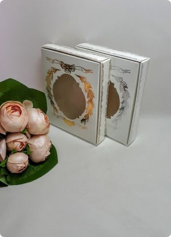 10 Lu (12x15x3 Cm) Pencereli Karton Dikdörtgen Karton Yasin,Tesbih Kutuları (Baskılı)