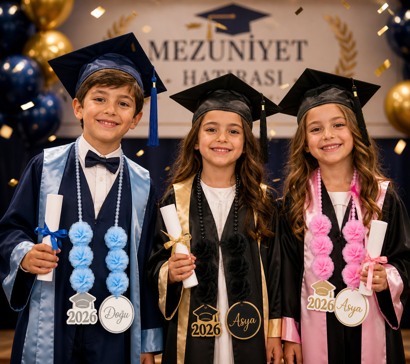 Kişiye özel mezuniyet boyun kuşağı