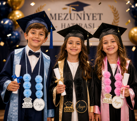 Kişiye özel mezuniyet boyun kuşağı