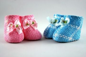 Bebek Keten Pabuç Hasırlı