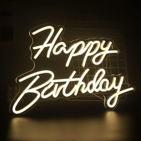 HAPPY BIRTHDAY Yazılı Neon Led