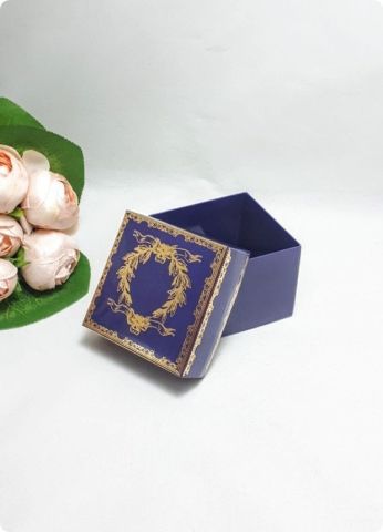 10 Lu (8x8x6 Cm) Baskılı Karton Kare Sünnet Şekeri Kutuları