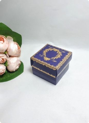 10 Lu (8x8x6 Cm) Baskılı Karton Kare Sünnet Şekeri Kutuları