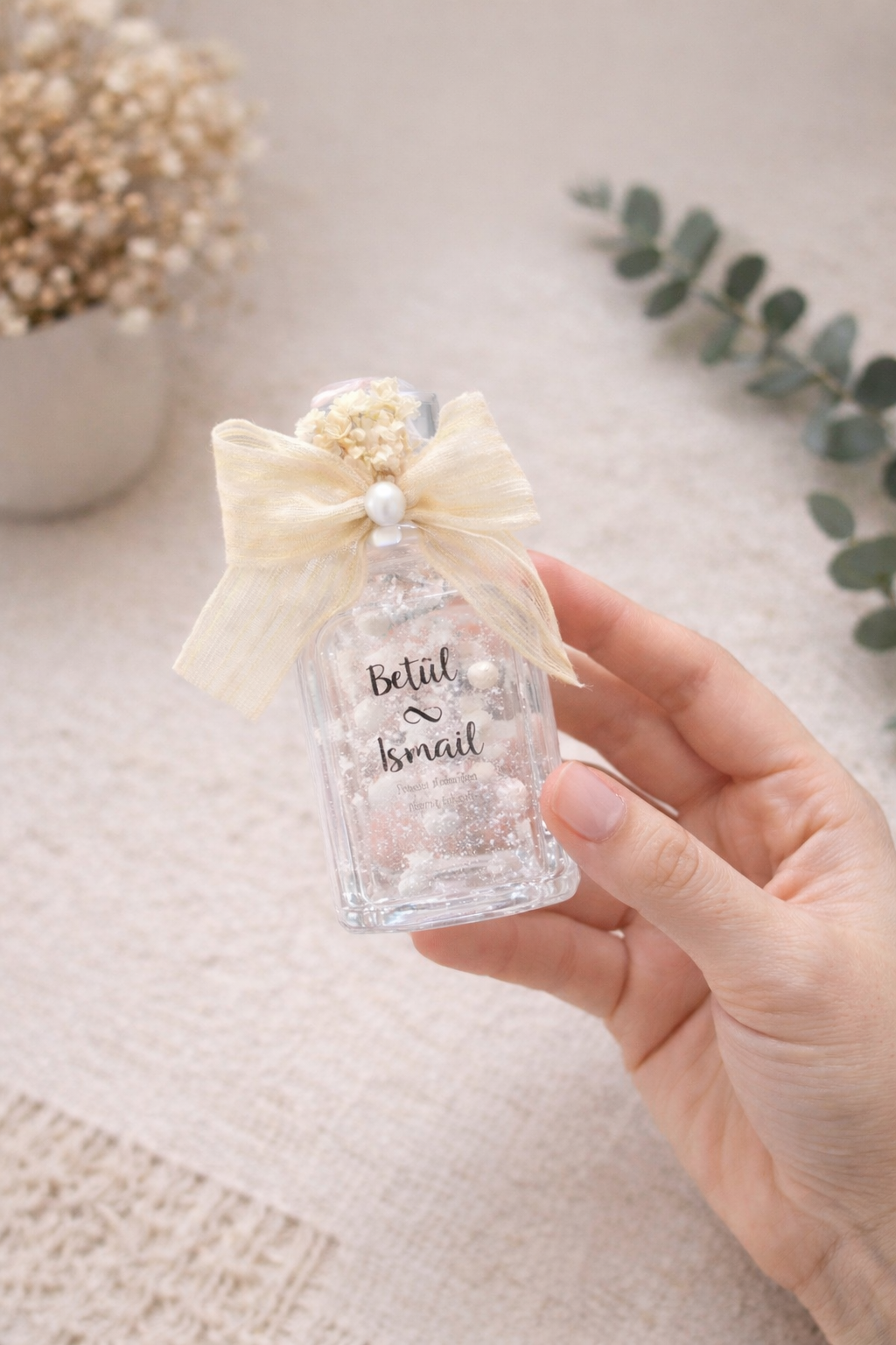 20 li İsme özel Kolonyalı PVC dikdörtgen şişe hediyelik