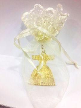 Güpürlü Organze Kese ve KAftan Anahtarlık
