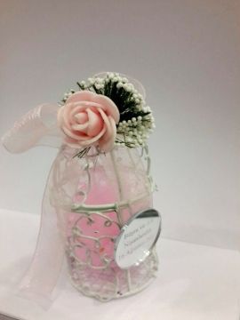 Süslü Metal Tel Kuş Kafesi (Küçük Boy) Nikah Şekeri