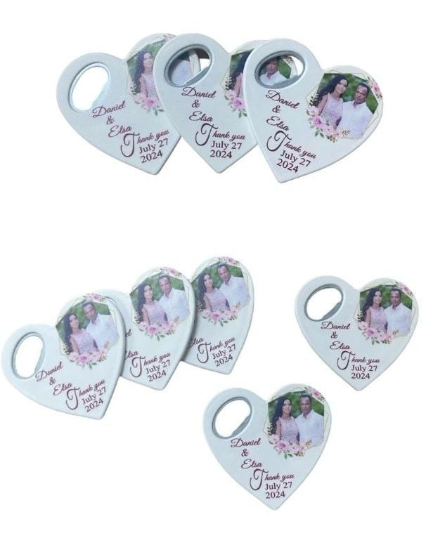 Kalp Şeklinde Baskılı Mıknatıslı Açacak